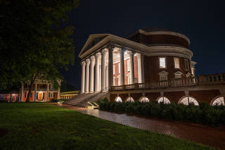The Rotunda at the University of Virginia in Charlottesville, Va., on Aug. 11, 2020, which models on the Pantheon and was designed by Thomas Jefferson. (Sanjay Suchak/The New York Times)