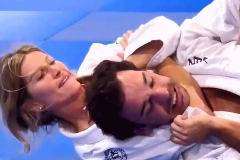 O professor de jiu-jítsu Joaquim Valente treina com Gisele