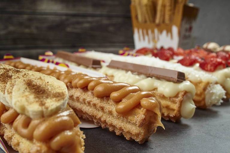 Churros gigante do Big Candy Festival, que acontece pela primeira vez em São Paulo