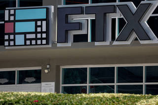 FILE PHOTO: The logo of FTX is seen at the FTX Arena in Miami