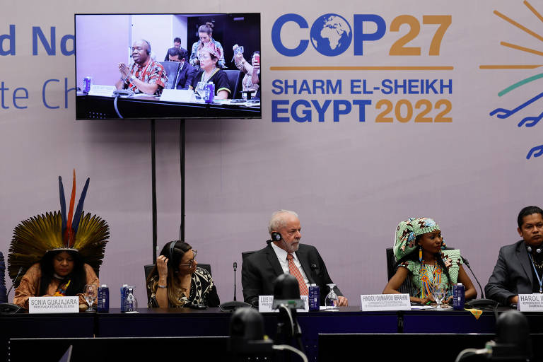 Lula durante evento na manhã desta quinta (17) na COP27, no Egito