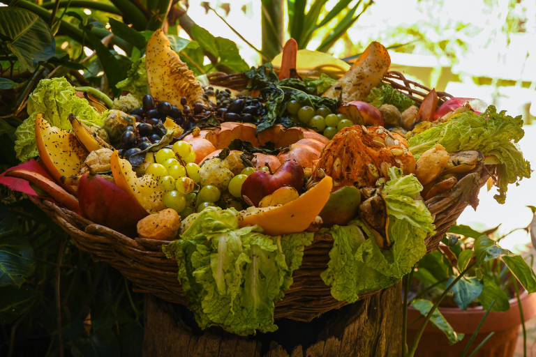 Presente a Obará, chamado de ebó, no terreiro Ilê Olá Omi Axé Àráká, localizado em São Bernardo