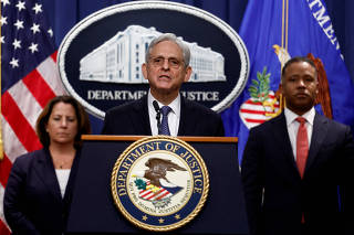 U.S. Attorney General Garland makes announcement about special counsel for Justice Department Trump investigations in Washington