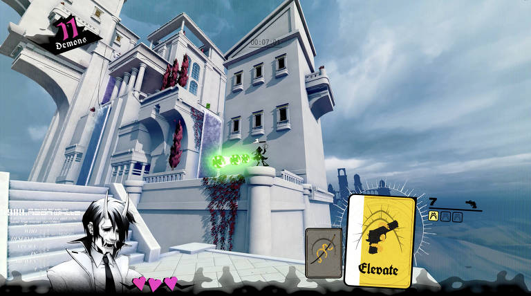 Imagem do jogo 'Neon White', indicado parao The Game Awards 2023