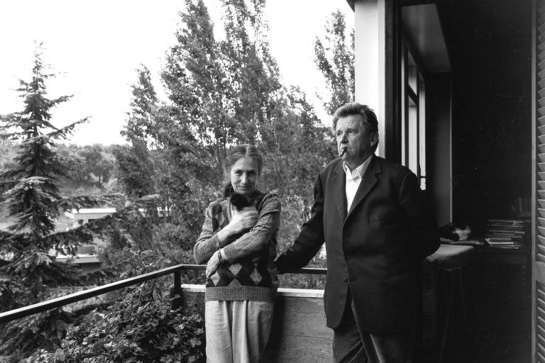 Os cineastas Jean-Marie Straub e Danièle Huillet