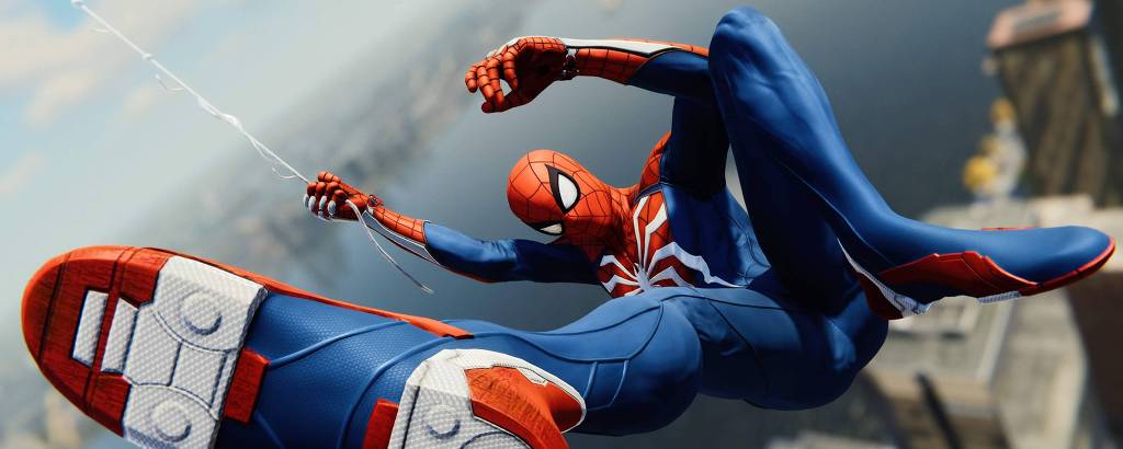 Retrato do game 'Marvel's Spider Man' feito pelo jogador Rodrigo Pscheidt