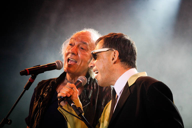Show de Arnaldo Antunes e Erasmo Carlos, no palco Sunset, do Rock in Rio 2011