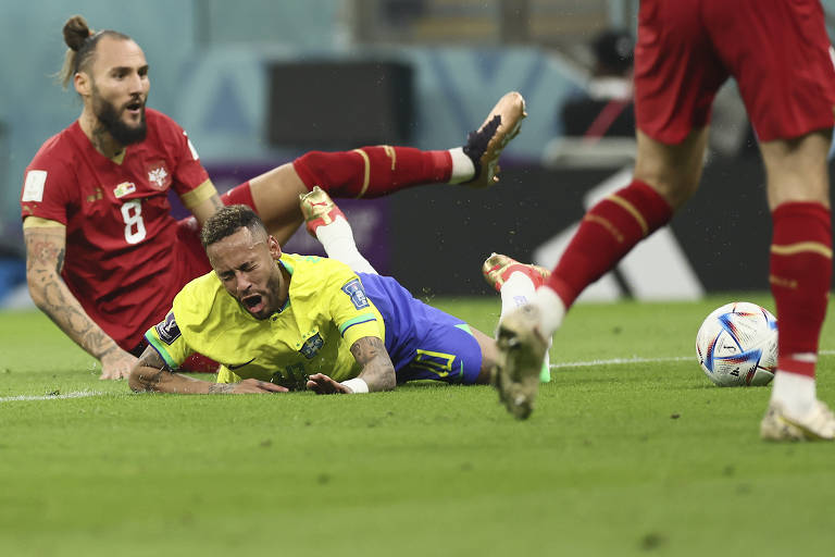 Veja as imagens do jogo Brasil e Sérvia