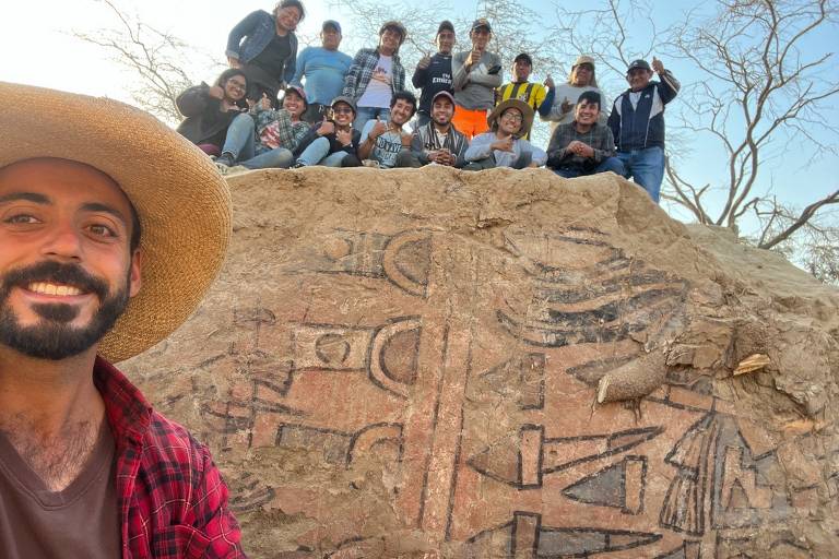 Com mais de mil anos, mural Huaca Pintada é redescoberto no Peru 