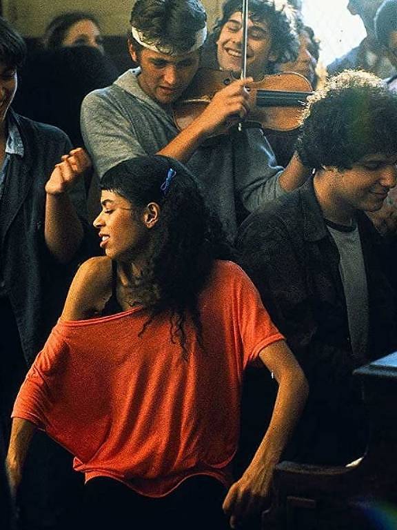 Irene Cara e Lee Curreri em "Fama" (1980)