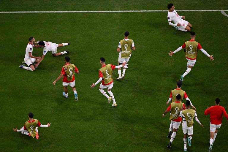 Veja imagens do jogo Bélgica x Marrocos