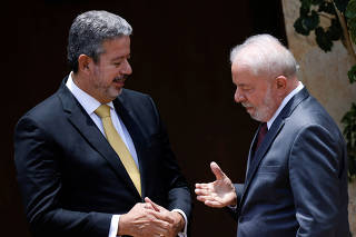 Brazilian President-elect Luiz Inacio Lula da Silva meets with the President of the Chamber of Deputies Arthur Lira in Brasilia