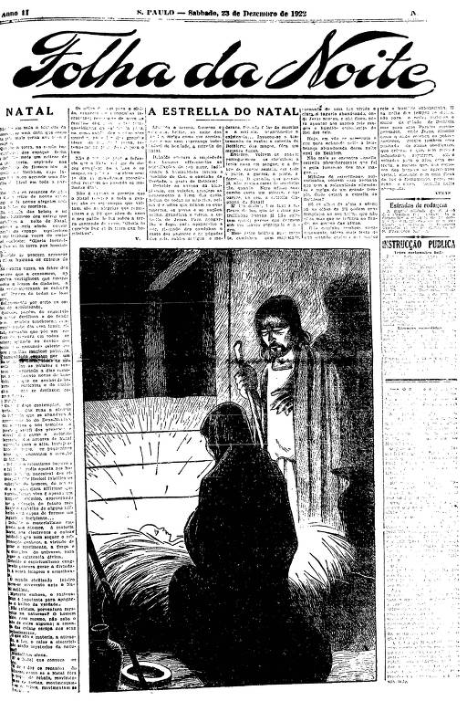 Primeira Página da Folha da Noite de 23 de dezembro de 1922