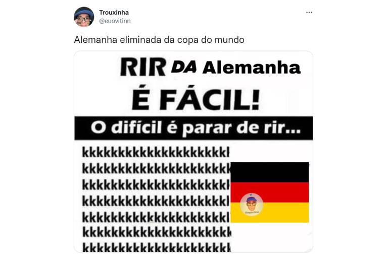 Nas redes, brasileiros comemoram 2ª queda da Alemanha: 'só faltam 5'