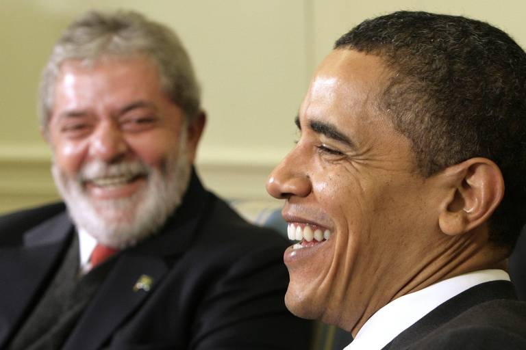 Os presidentes do Brasil, Lula, e dos EUA, Barack Obama, durante encontro realizado na Casa Branca, em Washington, EUA