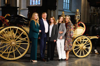 Dutch royal family members attend photo session in Amsterdam
