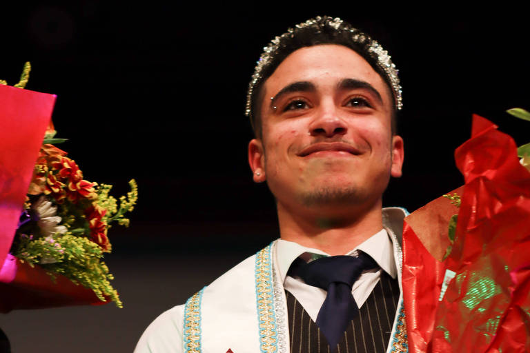 O tunisiano refugiado Matheus Jade Esseyah foi eleito como o primeiro Mister Trans International