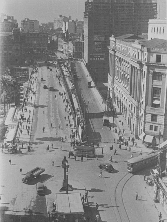 Imagem do Viaduto do Chá feita em 1938