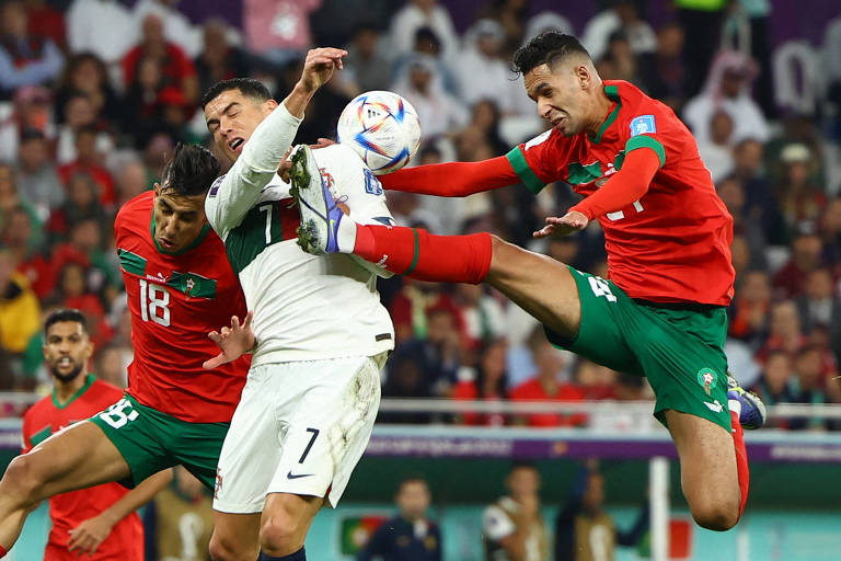 Veja imagens do jogo Marrocos x Portugal
