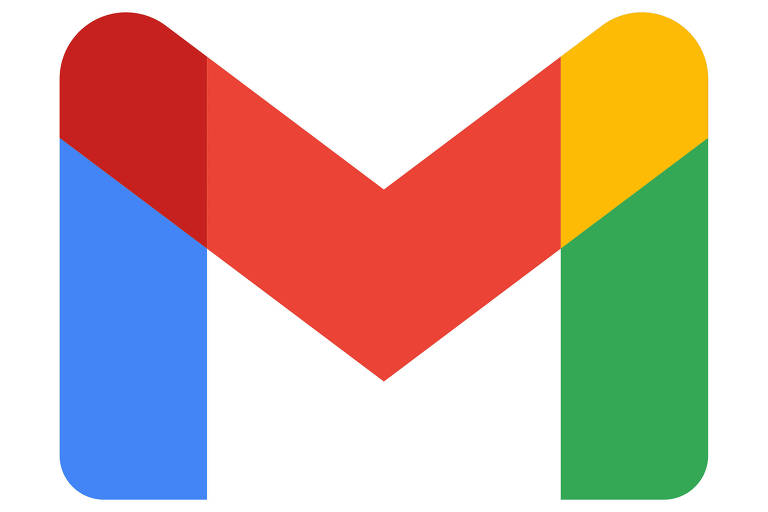 Logo Gmai, um serviço de e-mail gratuito fornecido pelo Google