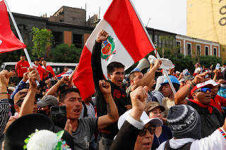 Demonstration to demand the dissolution of Congress and to hold democratic elections, in Lima