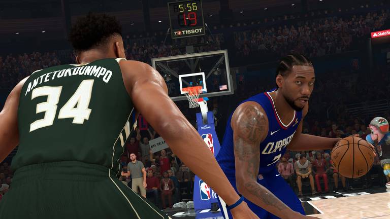 Imagem do jogo 'NBA2K21', da Take-Two