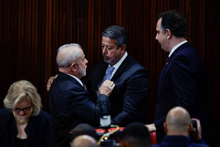 Brazilian President-elect Luiz Inacio Lula da Silva receives confirmation of his victory in the recent presidential election, in Brasilia