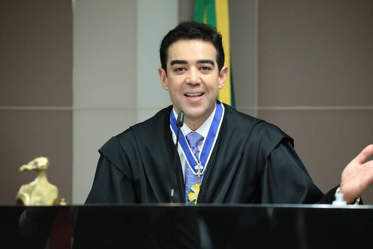 O ministro do Tribunal de Contas da União Bruno Dantas em sua posse como presidente da corte