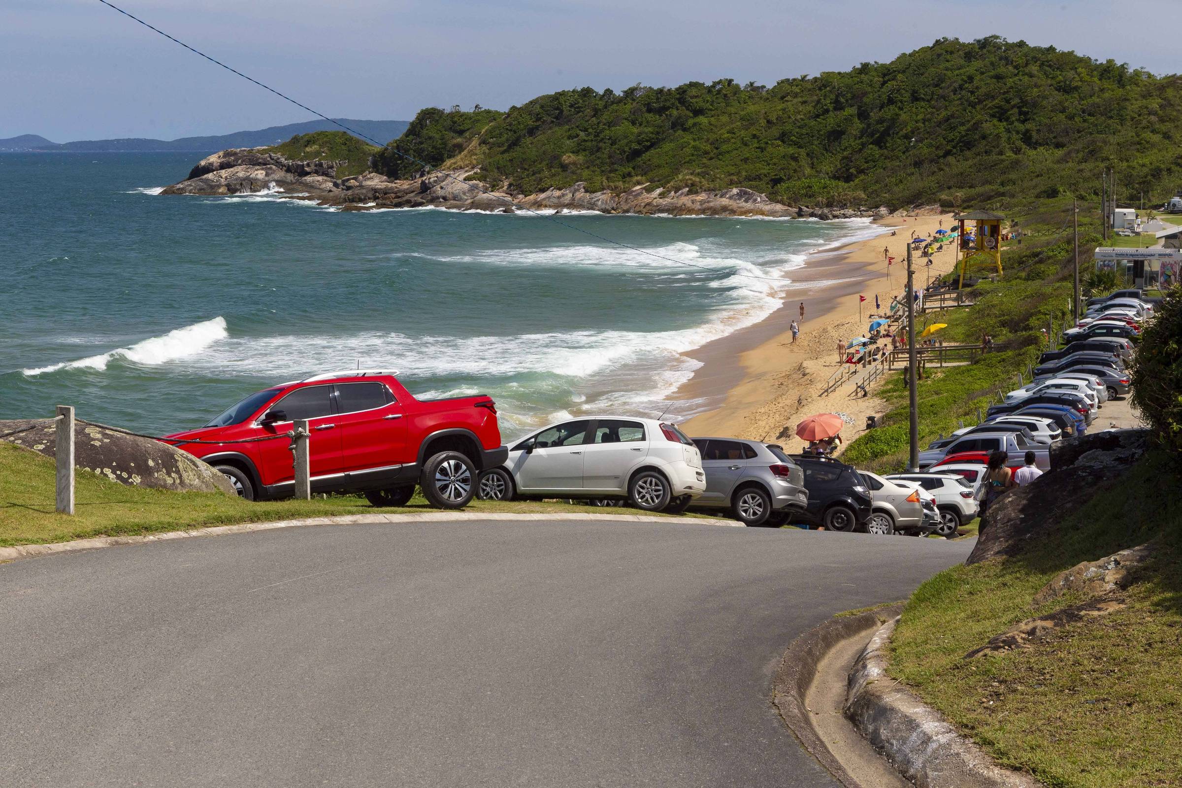 Flagrantes praia de nudismo