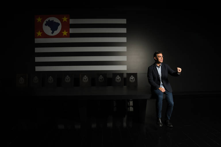 Rodrigo Garcia durante entrevista à Folha no Palácio dos Bandeirantes