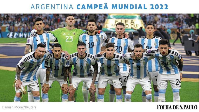 Baixe o pôster da Argentina campeã da Copa do Mundo - 18/12/2022