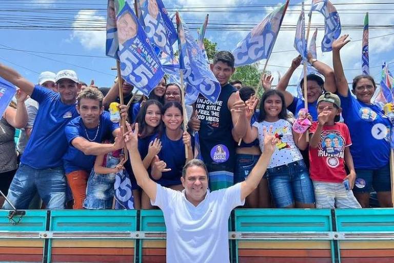 Deputado José Priante (MDB-PA) durante evento de campanha em São Caetano de Odivelas, Pará