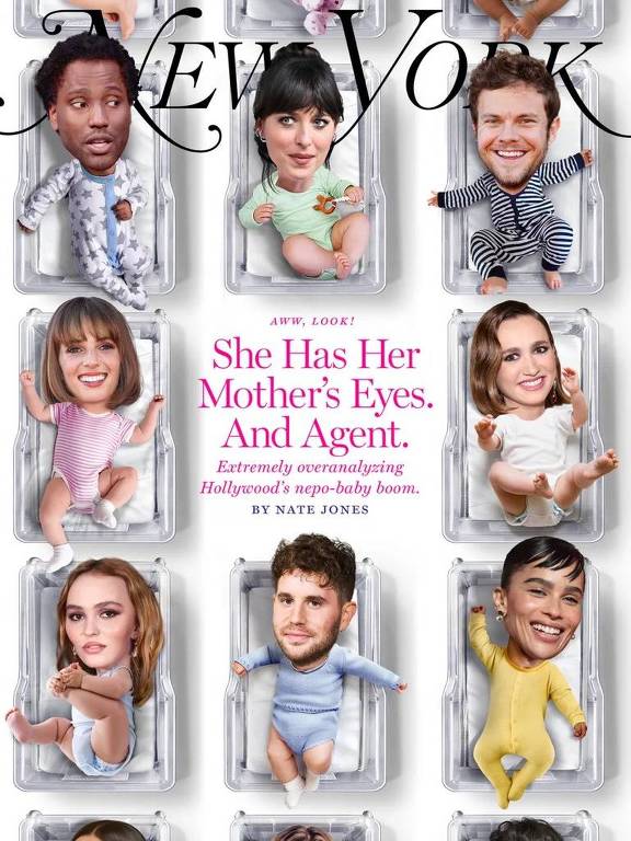 Capa da revista New York destacando os 'nepo babies', como estão sendo apelidados casos de nepotismo em Hollywood