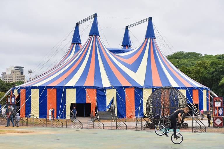 Grande Lona, onde acontecem os maiores espetáculos do Mundo do Circo
