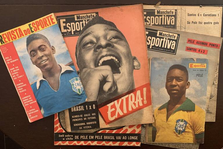 Revistas Manchete Esportiva e Revista do Esporte de 1958-59, quando Pelé começava --- Heloisa Seixas