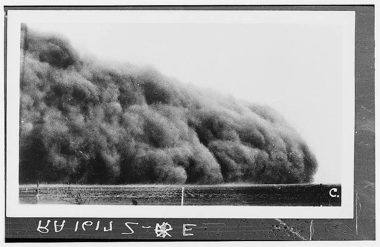 As tempestades de areia do Dust Bowl, nos EUA