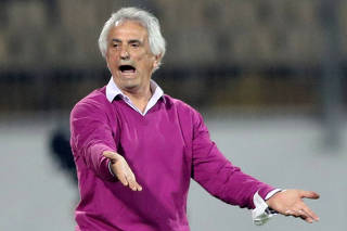FILE PHOTO: Morocco coach Vahid Halilhodzic at a match during the Africa Cup of Nations, the Ahmadou Ahidjo Stadium, Yaounde, Cameroon
