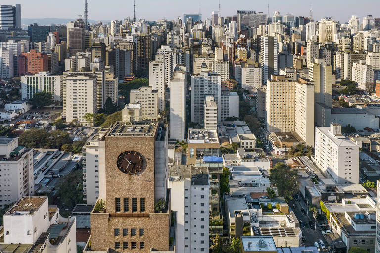 Vista aérea do bairro dos Jardins, ponto nobre de São Paulo
