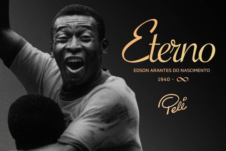 Imagem publicada pela CBF em homenagem a Pelé