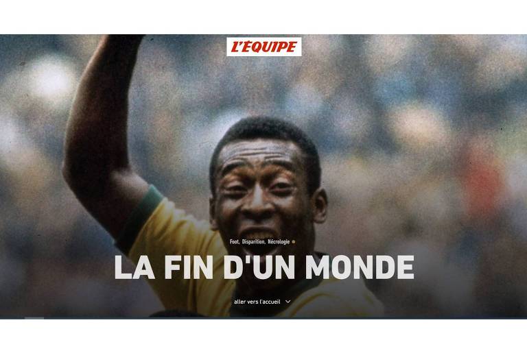 No francês L'Équipe, a morte de Pelé