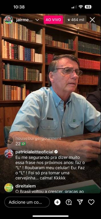Famosos deixam comentários na live de despedida de Jair Bolsonaro