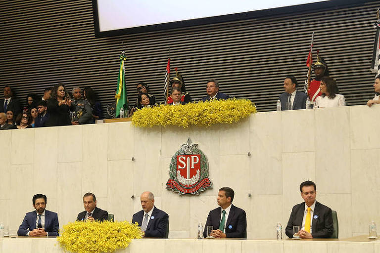 Roberto Campos Neto, presidente do Banco Central, durante cerimônia de posse de Tarcísio de Freitas