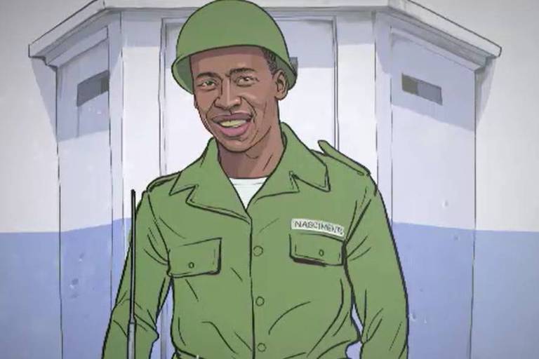 Animação de Pelé no Exército