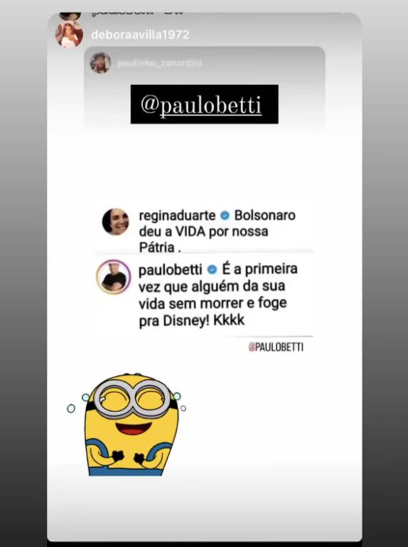 Paulo Betti ironiza em comentário atriz Regina Duarte