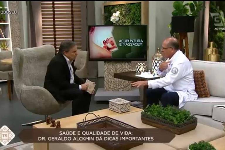 Geraldo Alckmin deu dicas de saúde no programa Todo Seu, de Ronnie Von, na Gazeta, em 2019