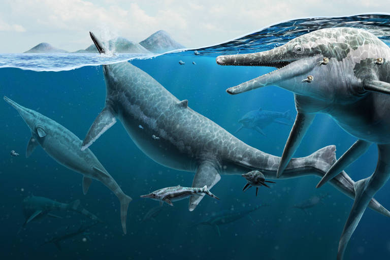 Cientistas tentam entender morte em massa de répteis do tamanho de baleias há 230 milhões de anos