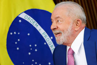 Brazil's President Luiz Inacio Lula da Silva attends a ministerial meeting at the Planalto Palace in Brasilia