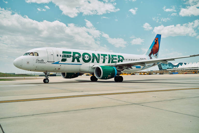 Aeronave da empresa aérea americana Frontier