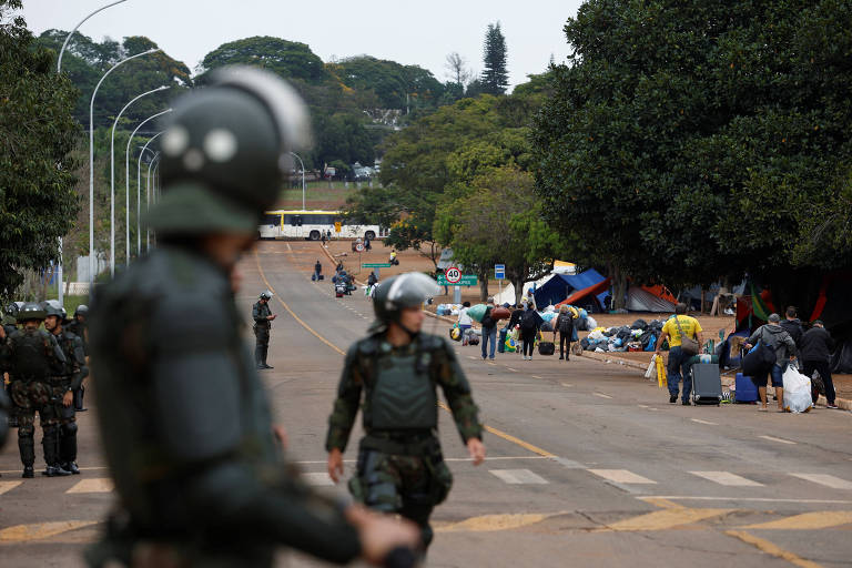 Forças Segurança dispersam acampamento bolsonarista