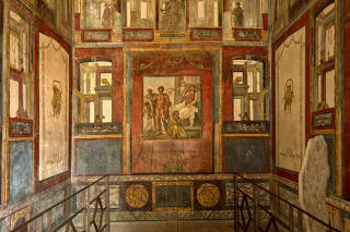 A general view shows part of Casa dei Vettii in Pompeii